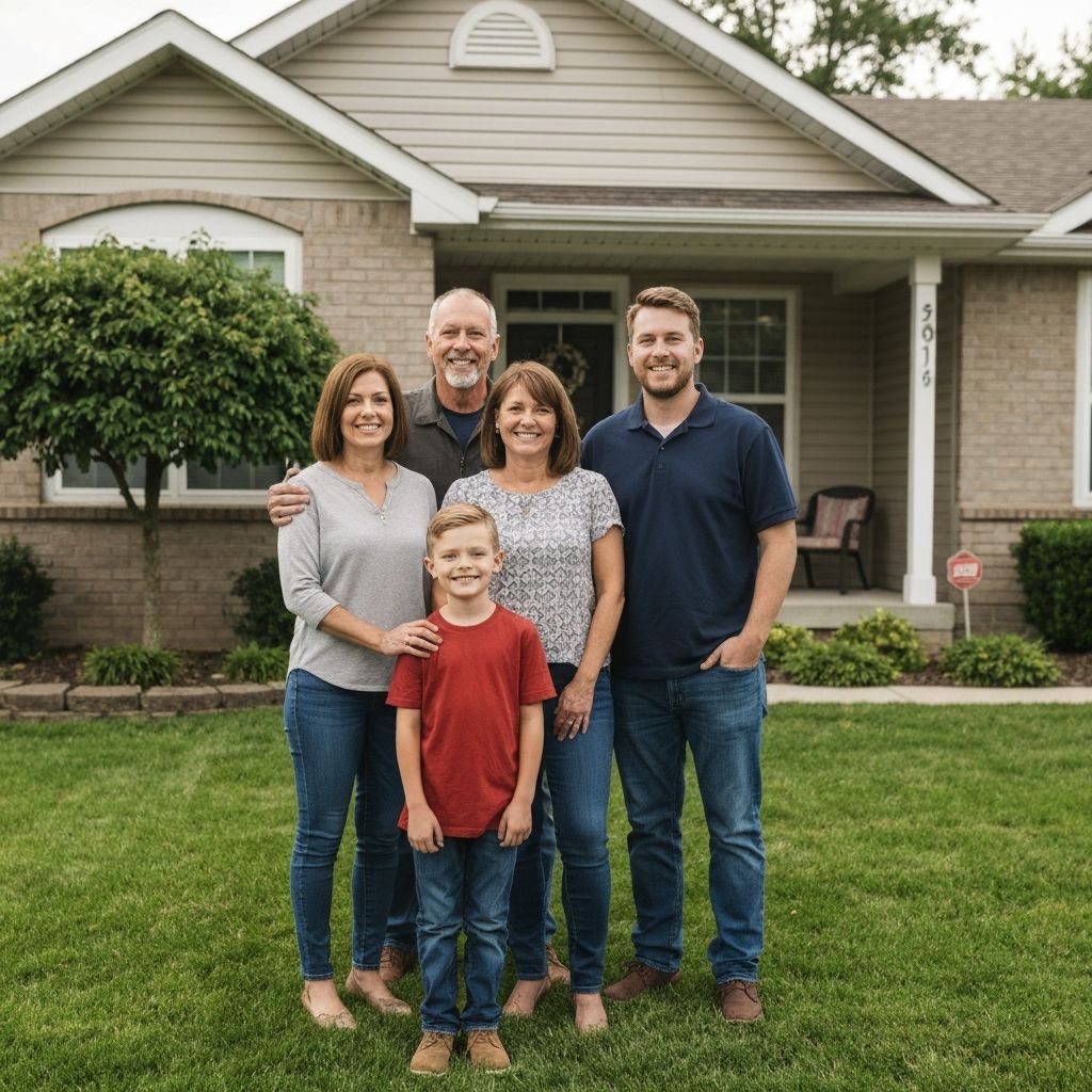 Happy veteran family protected by life insurance